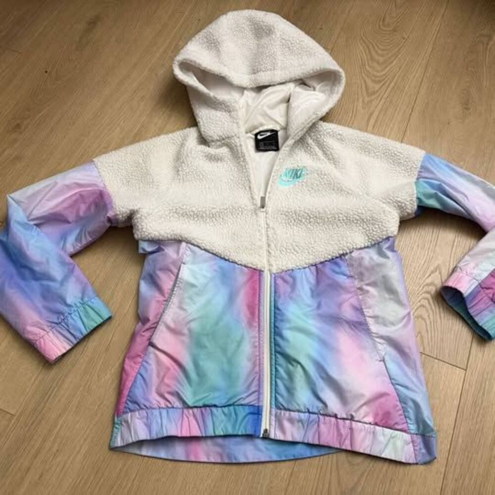 Nike Girls Windrunner Sherpa Fleece Jacket Size Large youth